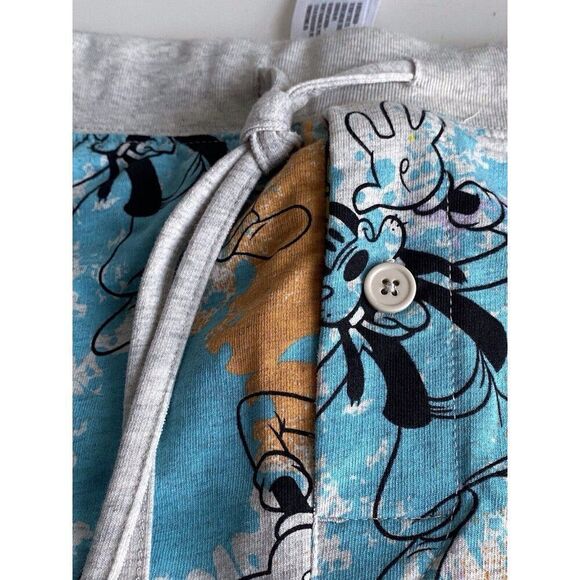 Disney Parks Men's Sz L Splatter Goofy Jogger Lounge Pants Elastic Drawstring - Picture 11 of 16